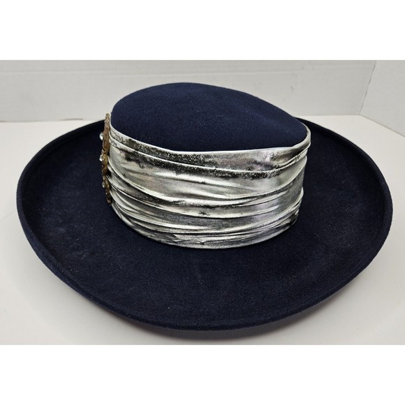 Vintage Bollman Hat Co. Blue Doeskin 100% Wool Felt Hat - Picture 3 of 7